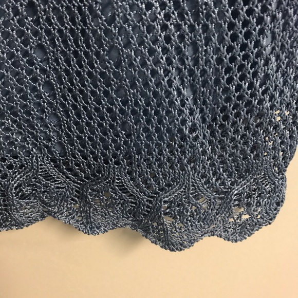 Emma E James blue crochet lace top - Picture 2 of 5